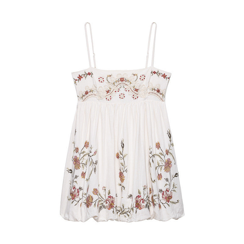 Simplicity Embroidery Short Sling Dress