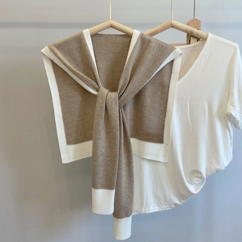 Scarf Matching Shirt Color Matching Classic Style Outer Wear Small Waistcoat