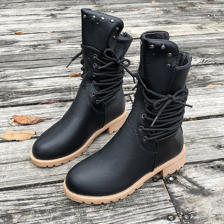 Plus Size Women's Mid-calf Riding Boots