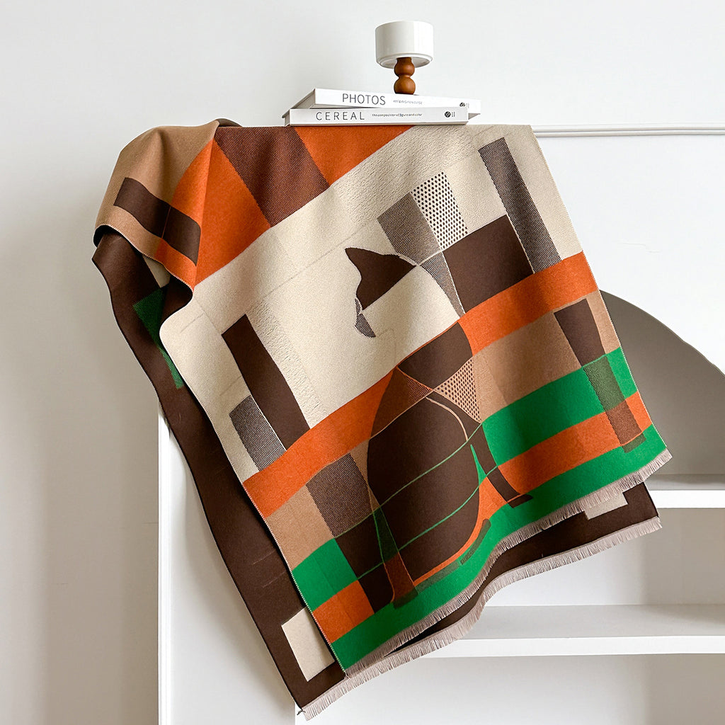 High-grade Elegant Shawl European And American Scarf Cashmere-like