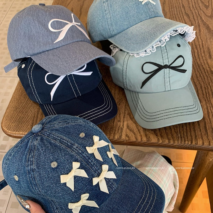 Bowknot Peaked Cap Female Sun Protection