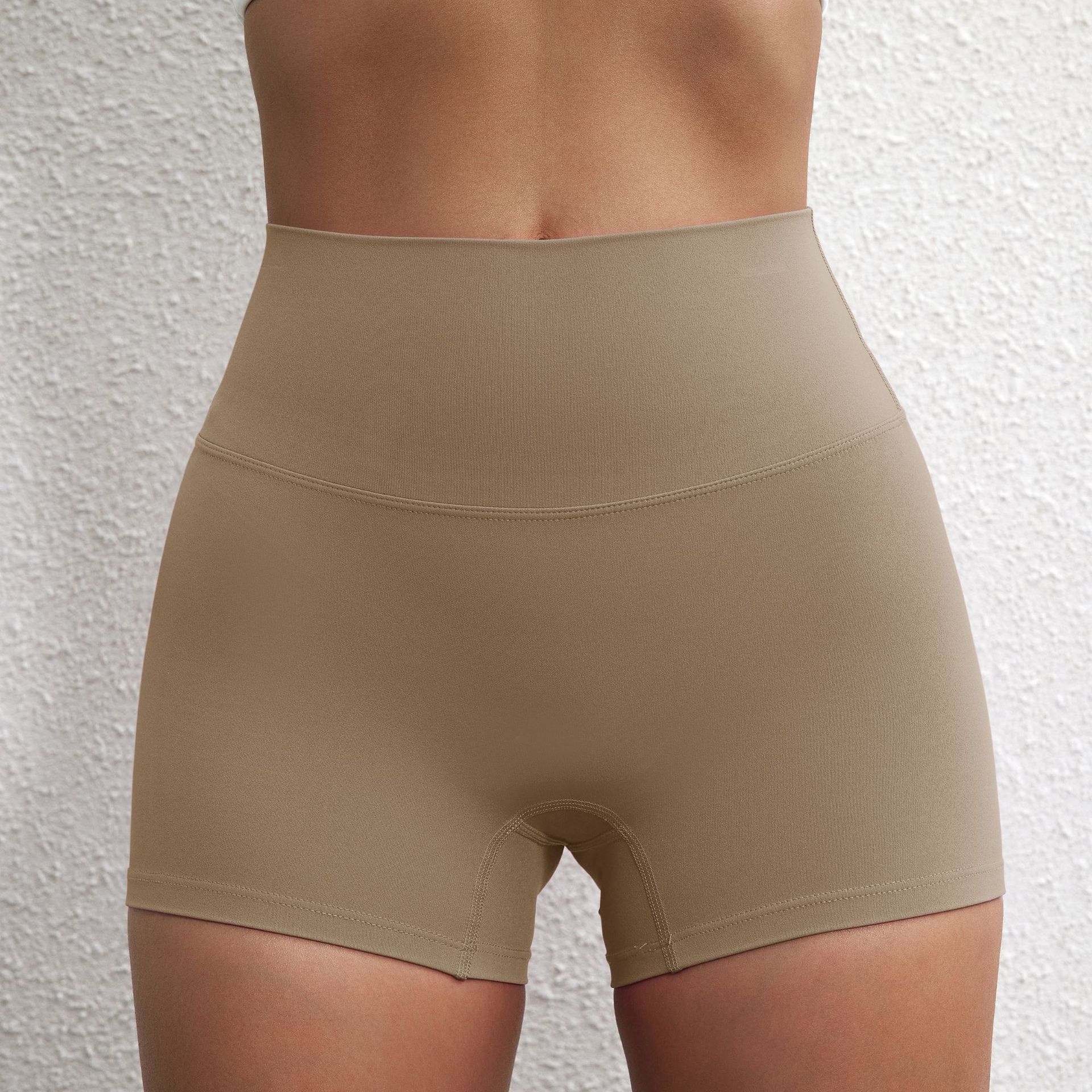 Lady's High Waist Peach Butt Lifting Sports Shorts