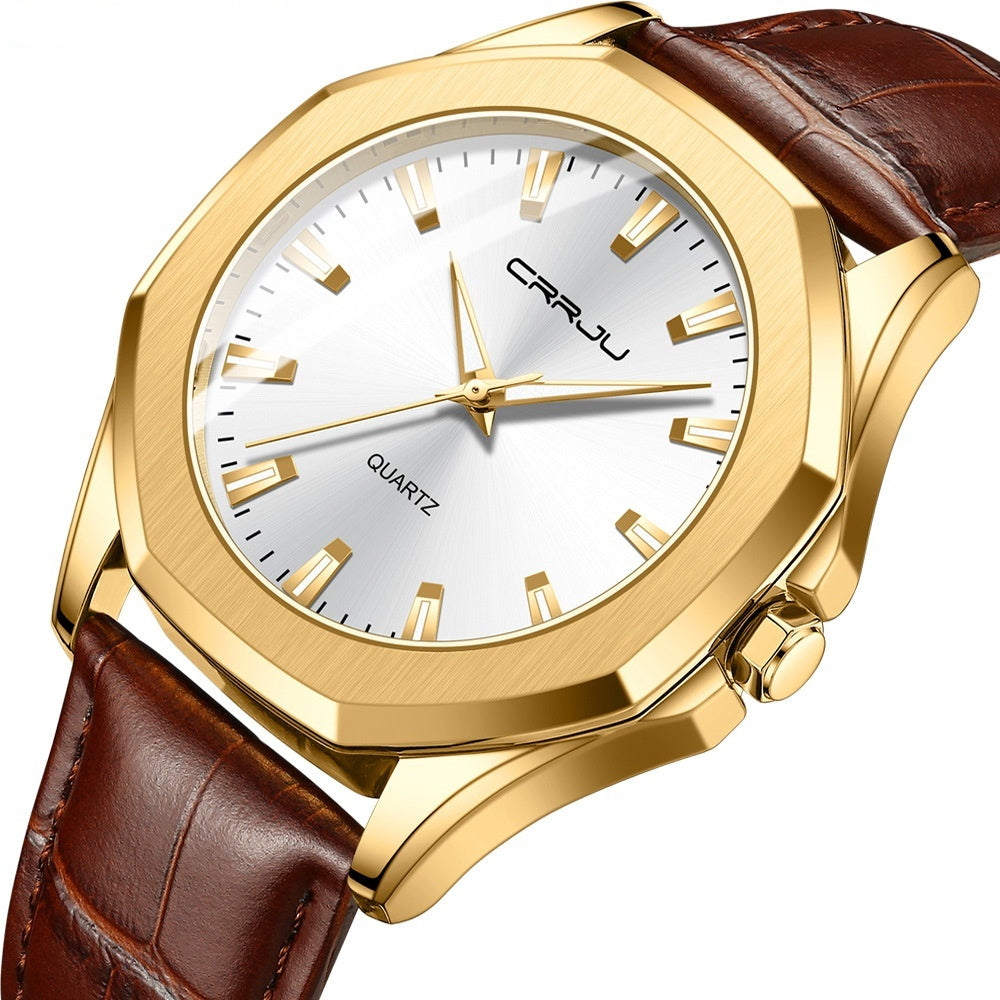 Simple Waterproof Round Casual Quartz Watch