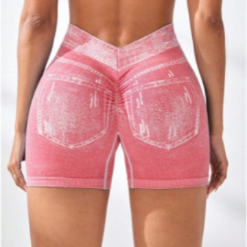 V-shaped Waist-cinching Butt-lifting Seamless Yoga Shorts