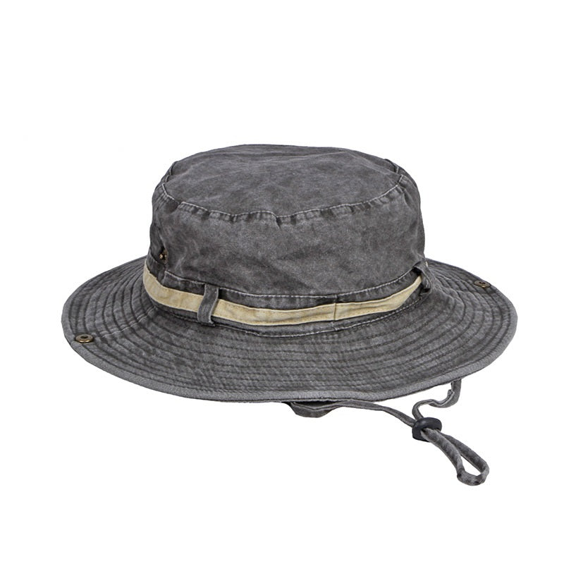 Universal Washed Cotton Sun-proof Sunshade Big Brim Climbing Hat
