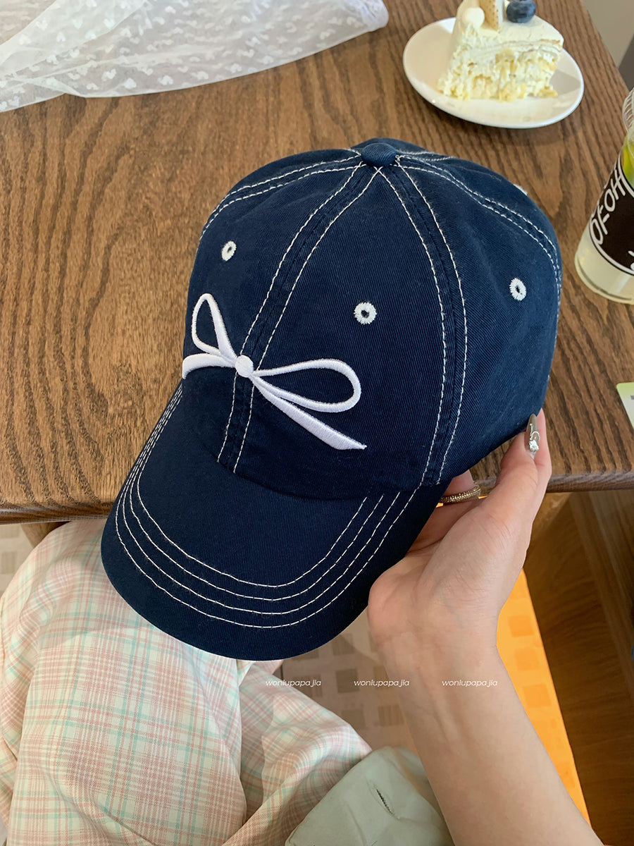 Bowknot Peaked Cap Female Sun Protection