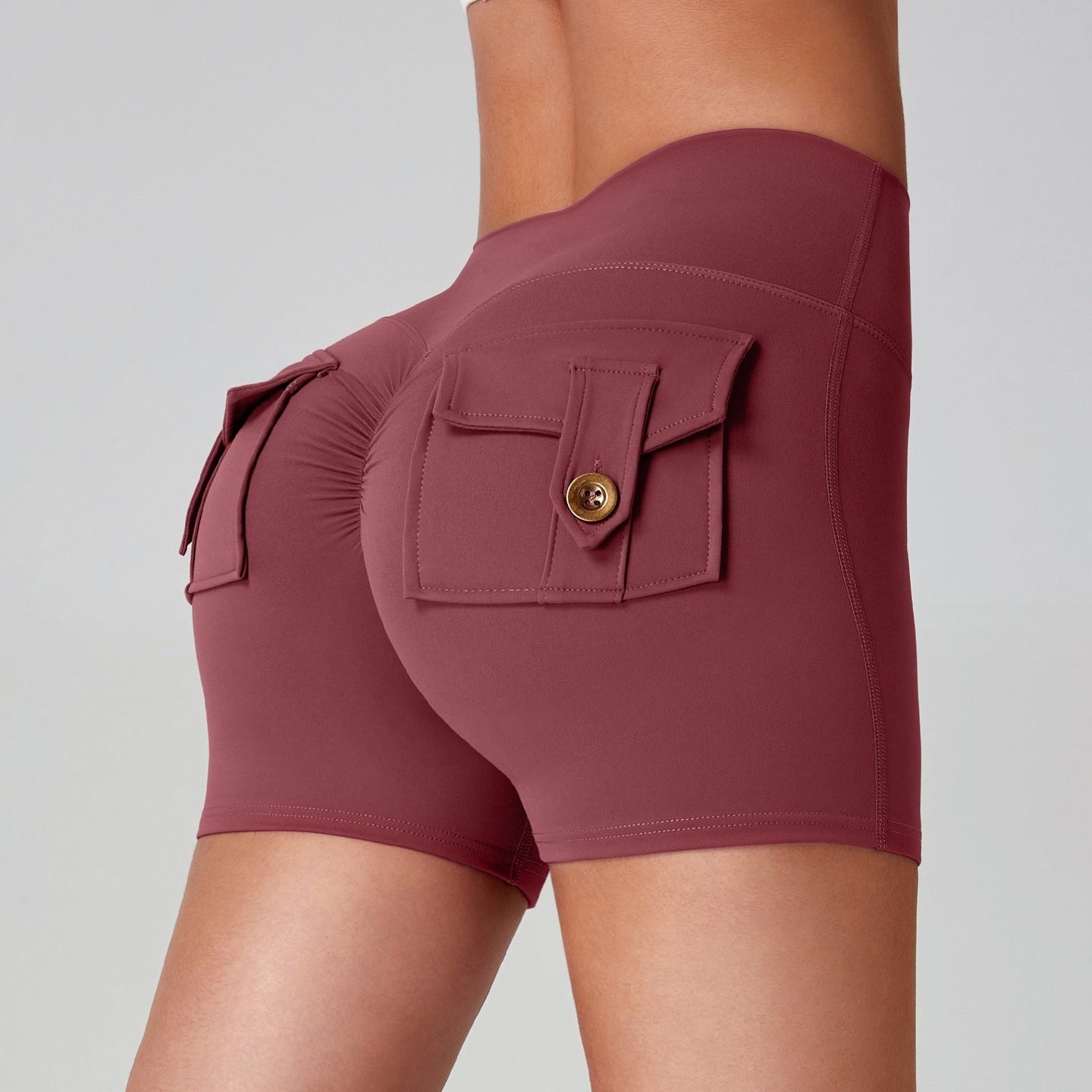 Sports Fitness Workwear Pocket Training Peach Quick-dry Butt-lifting Yoga Pants