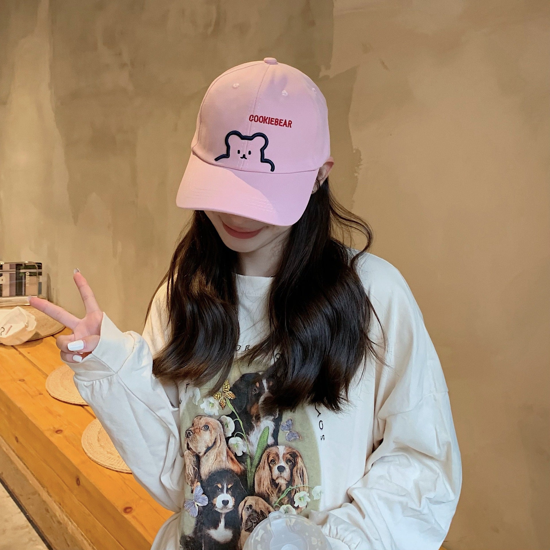 Leaning Bear Outdoor Sports Baseball Cap Tide