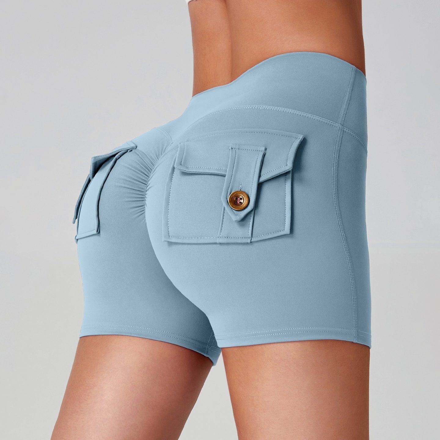 Sports Fitness Workwear Pocket Training Peach Quick-dry Butt-lifting Yoga Pants