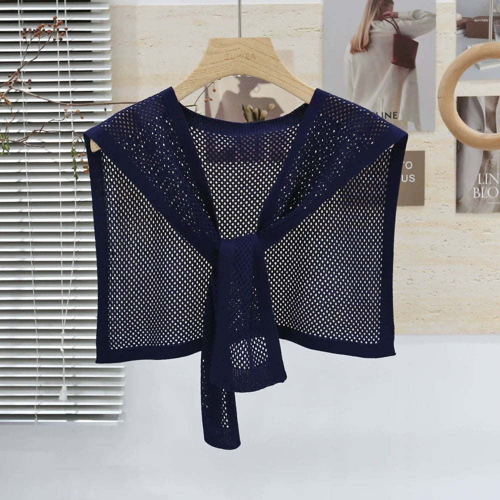 Knitted Shawl Matching Shirt Skirt Outer T-shirt Small Waistcoat