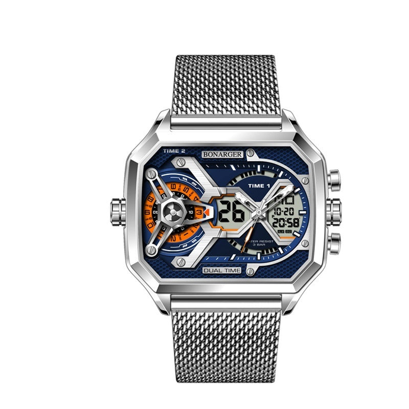 Men's Electronic Multi-functional Sports Luminous Waterproof Watch