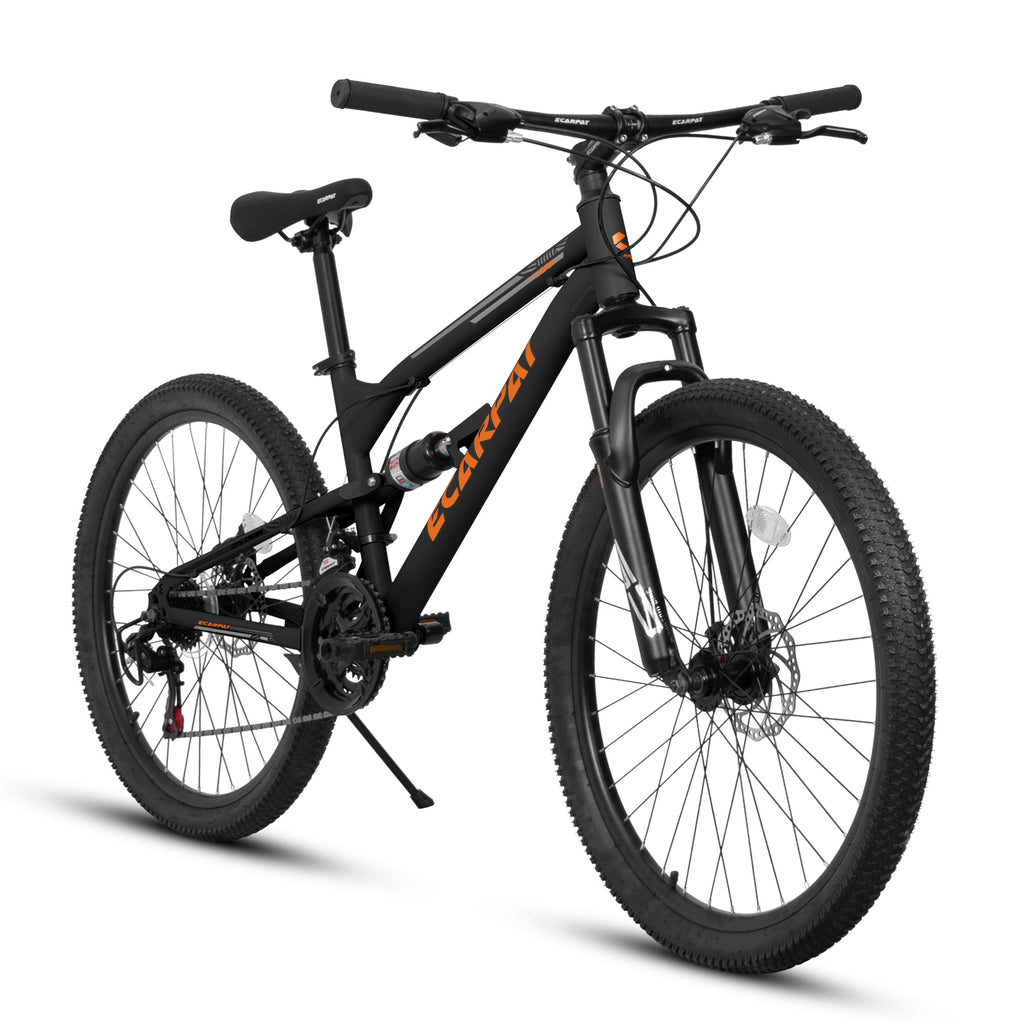 A26207 26 Inch Steel Frame Shock Fork Plus Shock Absorber 21-speed Unisex Mountain Bike