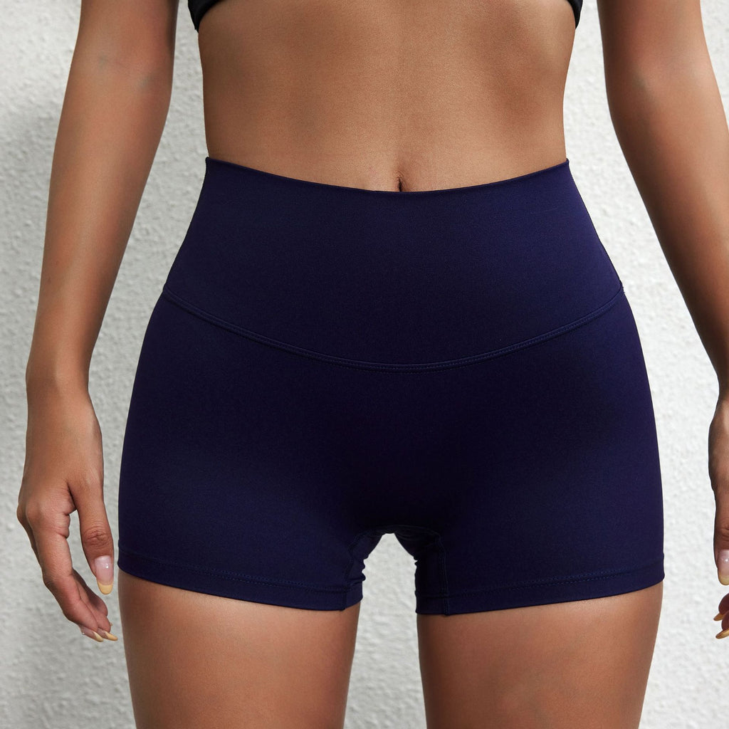 Lady's High Waist Peach Butt Lifting Sports Shorts