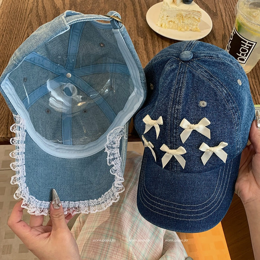 Bowknot Peaked Cap Female Sun Protection