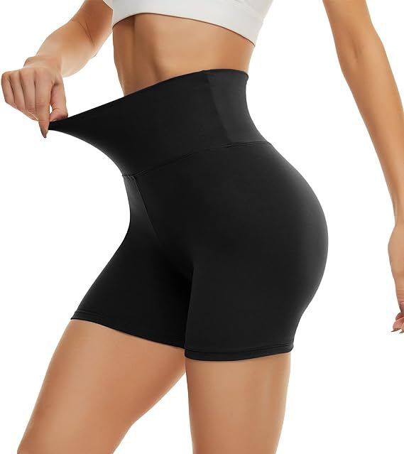 Women's Fitness Sports Tight-Fit Elastic Waist Cycling Shorts
