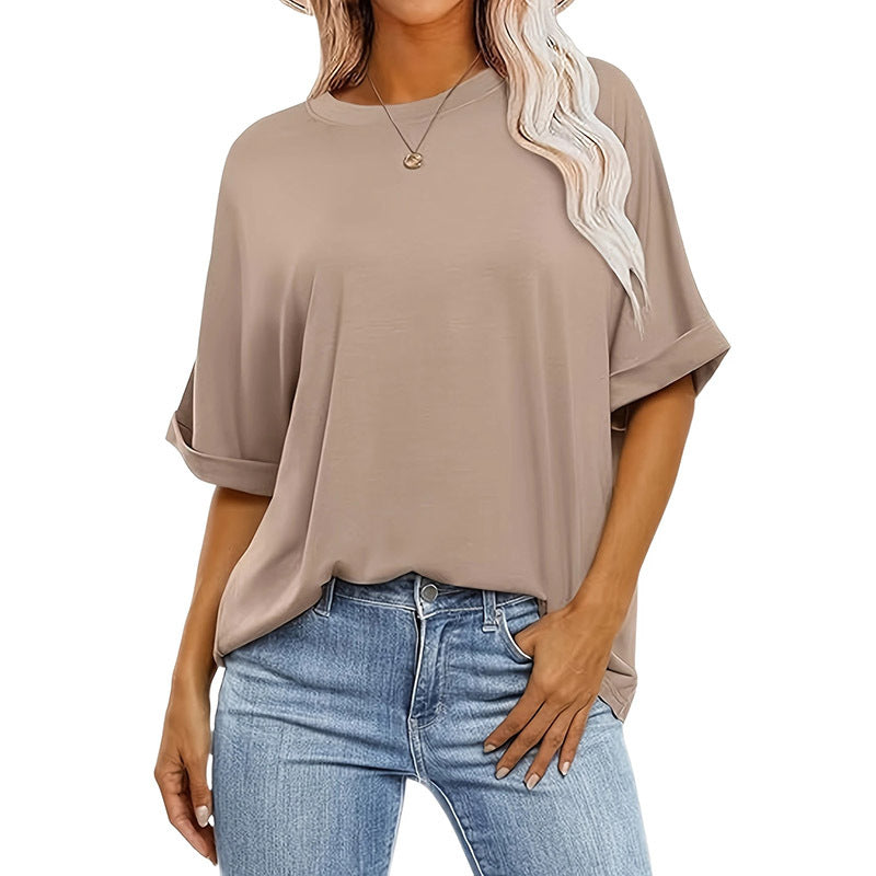 3 Pcs Women Oversized T-Shirt Short Sleeve Crew Neck Tee Tops Summer Casual Loose Tee T-Shirt