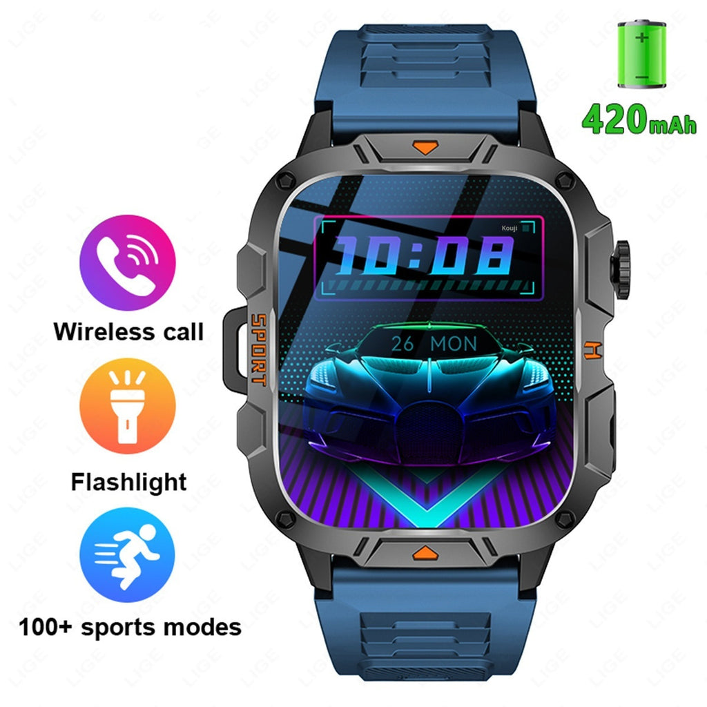 Square Large Screen Multi-function Sports Running Heart Rate Smart Watch