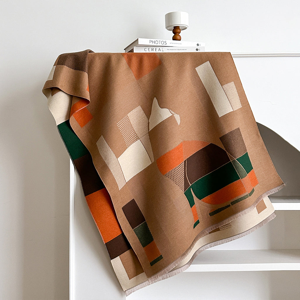 High-grade Elegant Shawl European And American Scarf Cashmere-like