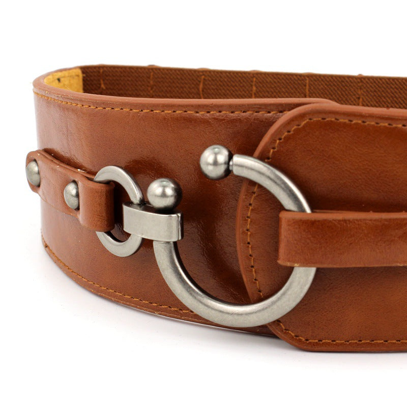 Simple All-match Women's Width Elastic Belt