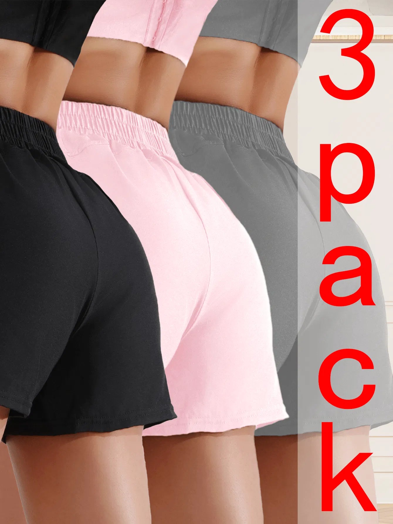 3pcs Cooling Quick-Dry Workout Shorts Breathable, Loose Fit, Perfect For Summer