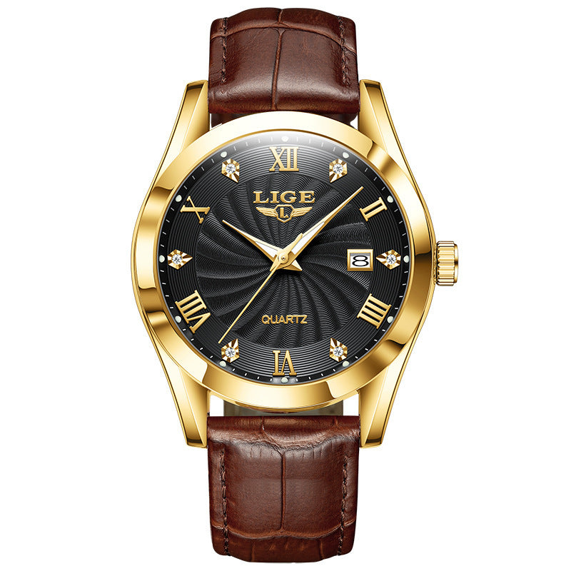 Middle-aged And Elderly Men's Watch Fashionable Simple Waterproof
