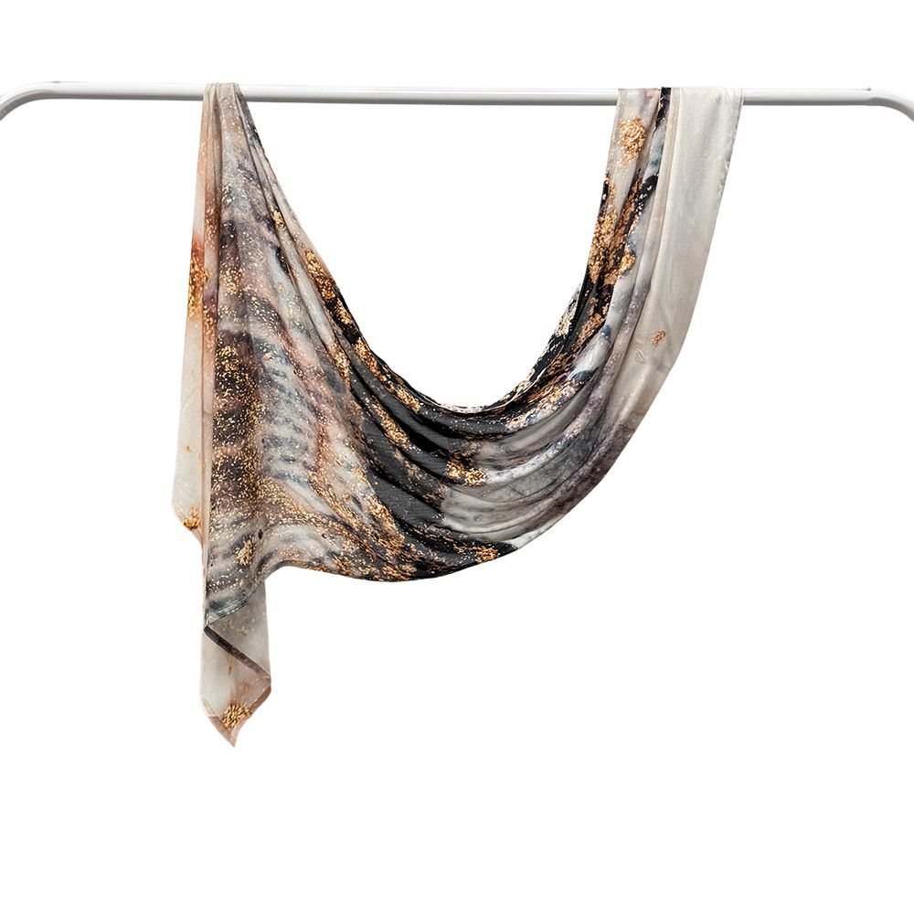 Modal Cotton Headscarf Marble Digital Printing