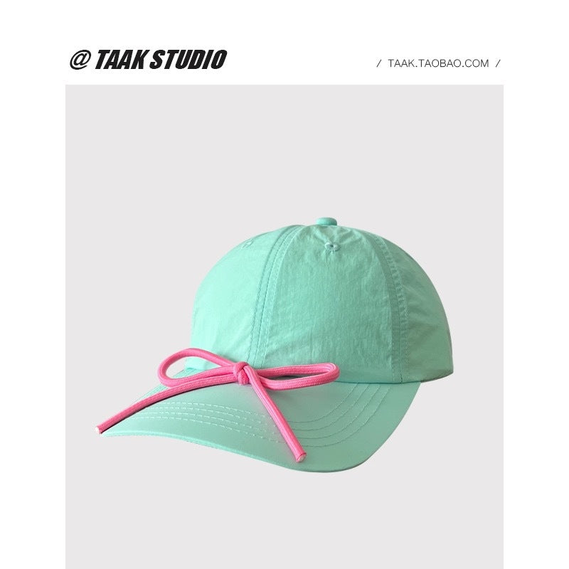 Bowknot Peaked Cap Female Sun Protection