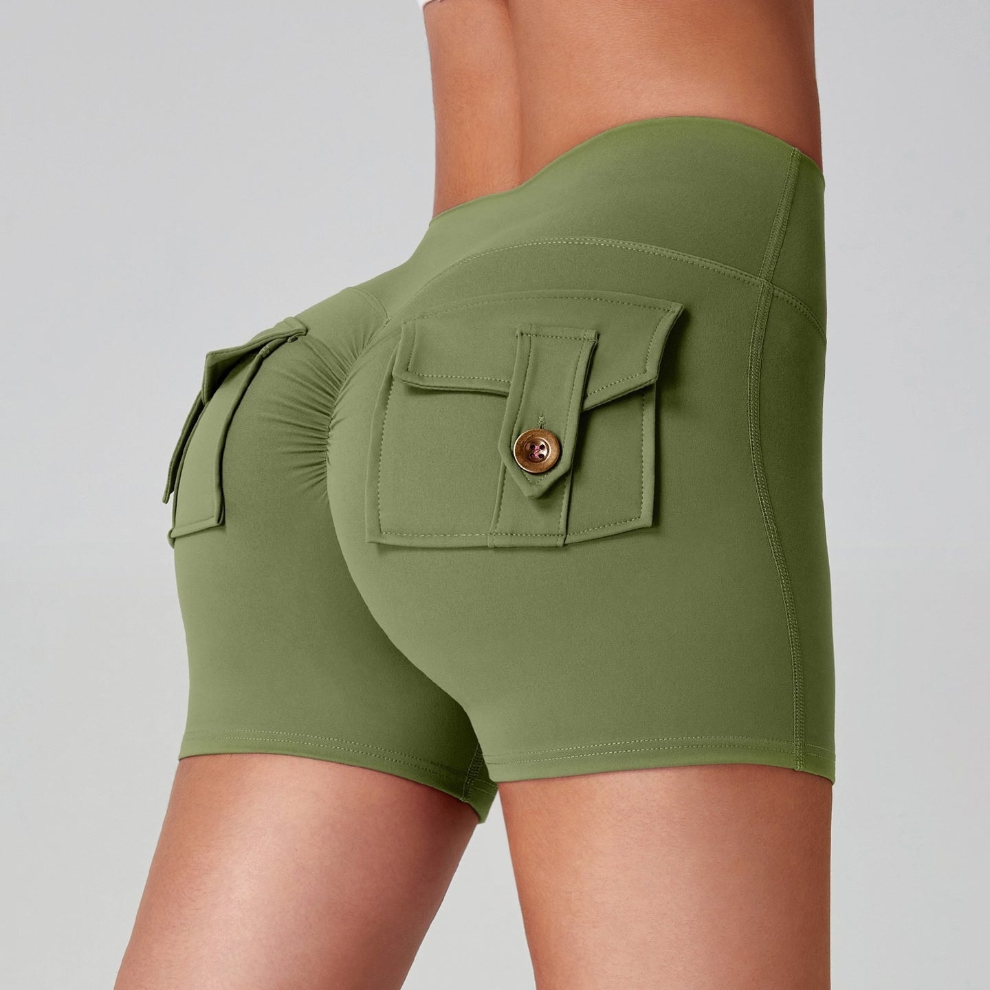 Sports Fitness Workwear Pocket Training Peach Quick-dry Butt-lifting Yoga Pants