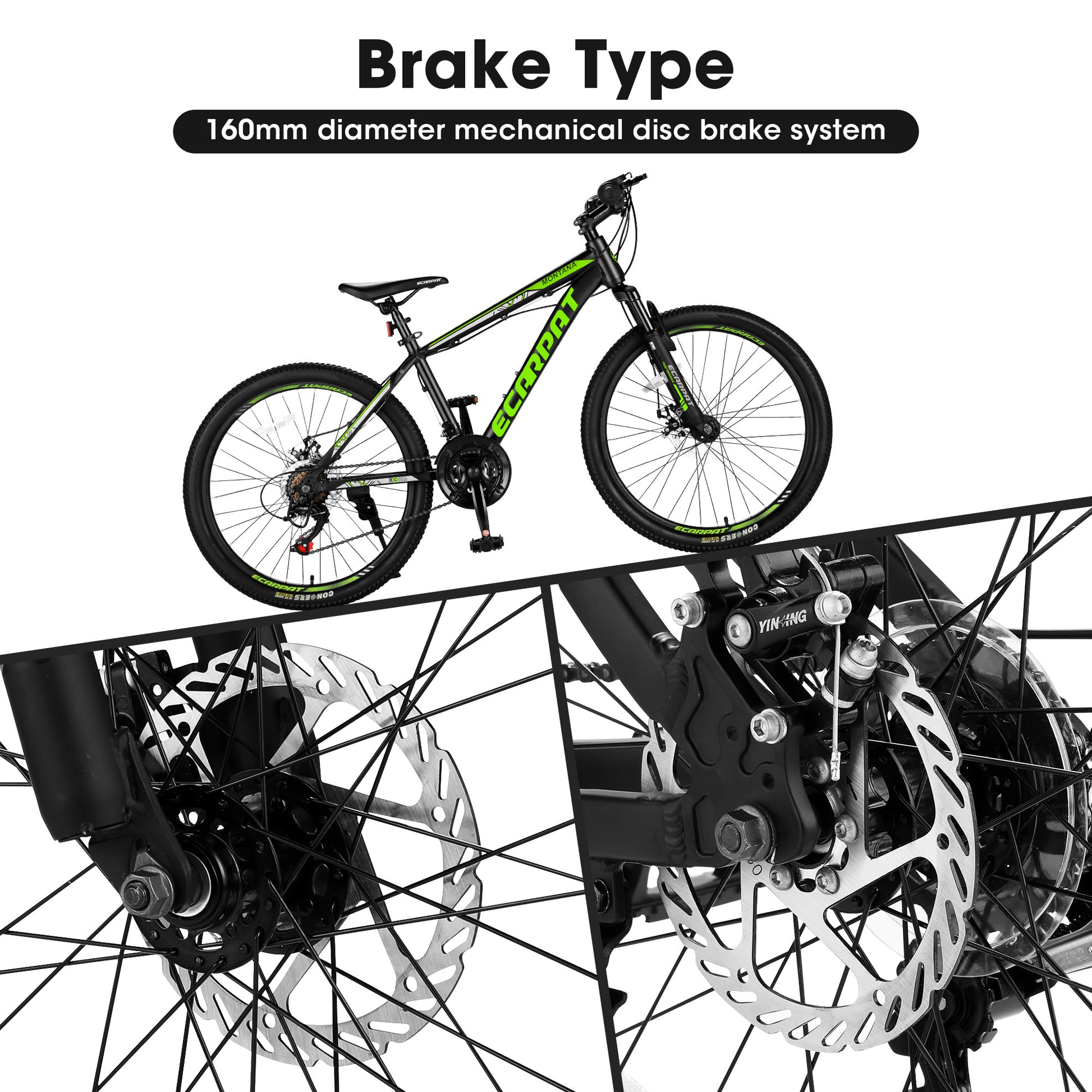 A24299 24 Inch Mountain Bike Bicycle For Adults Aluminium Frame Bike Shimano 21-Speed With Disc Brake