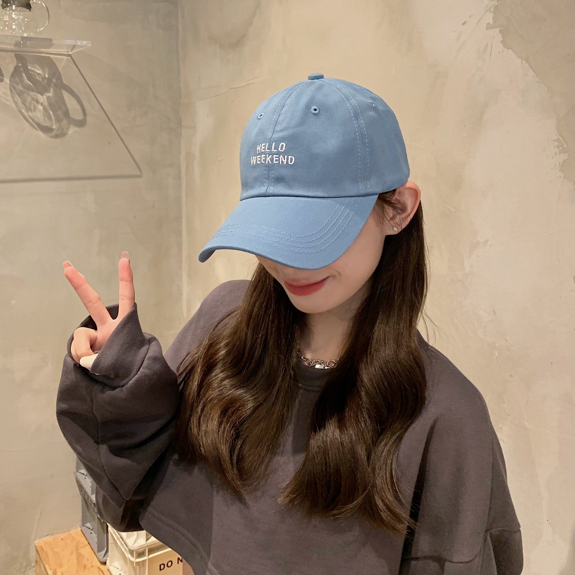 Fashion Embroidered Letter Baseball Cap Outdoor Sunshade