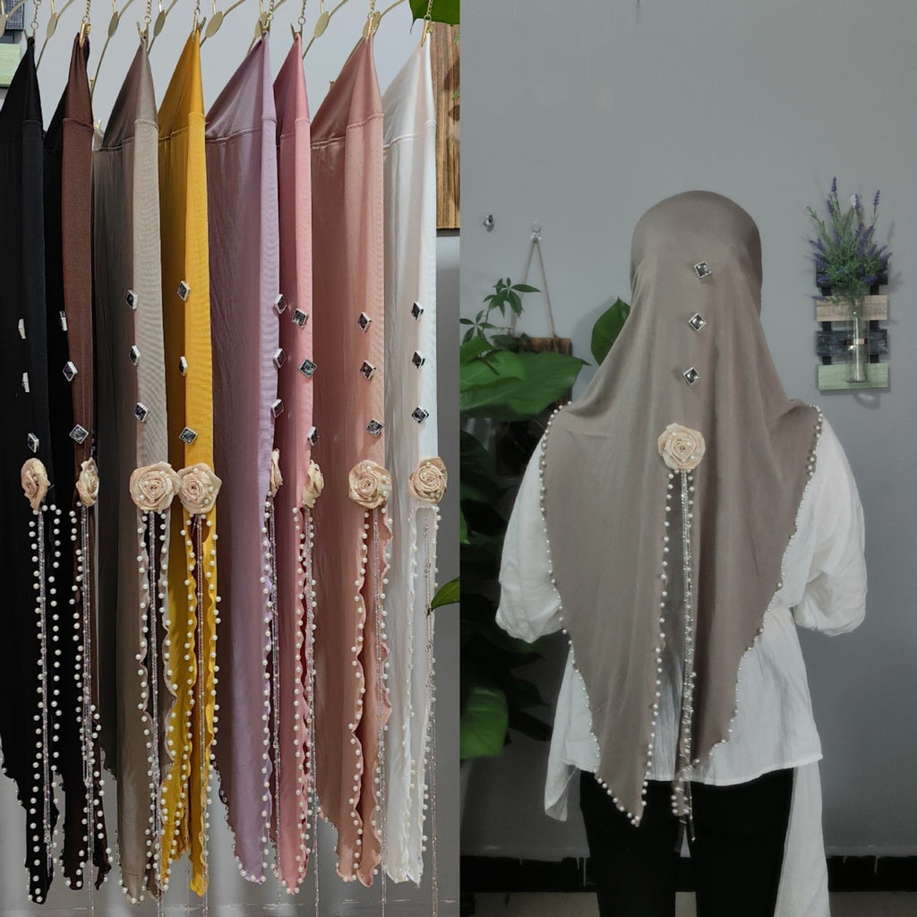 Dry Rose Soft Brim Split Swallowtail Large Scarf