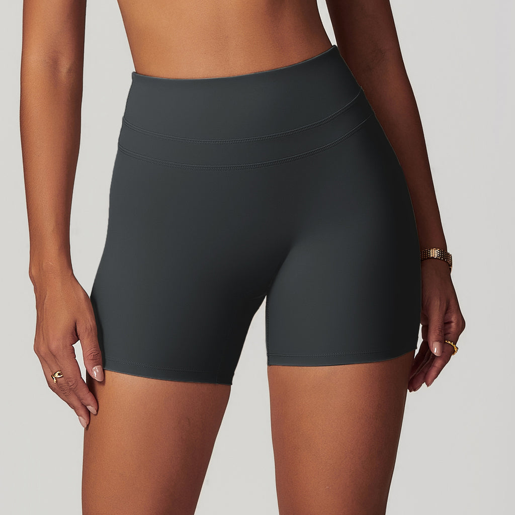 European And American Brushed Tight Yoga Shorts Stretch