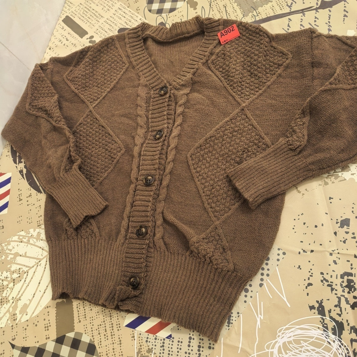 Retro Slimming Cable Knit Loose Sweater