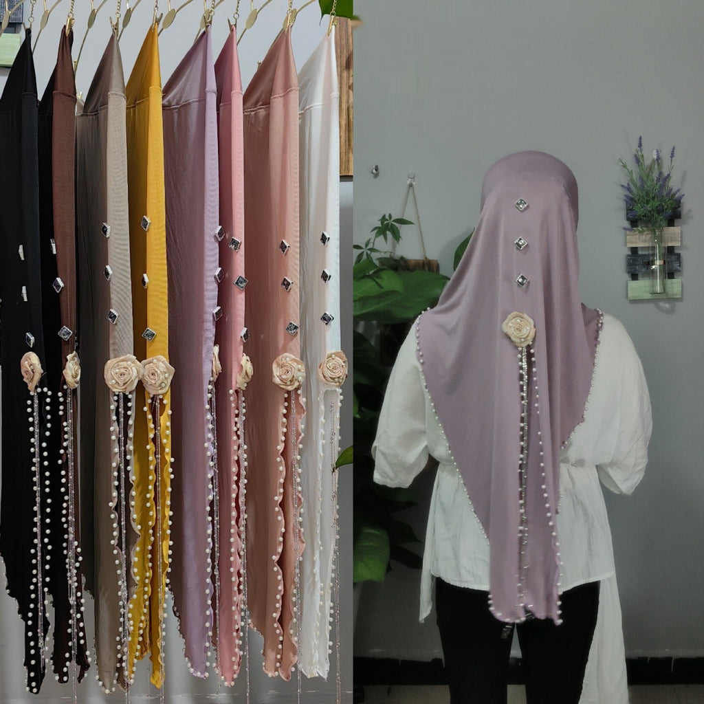 Dry Rose Soft Brim Split Swallowtail Large Scarf