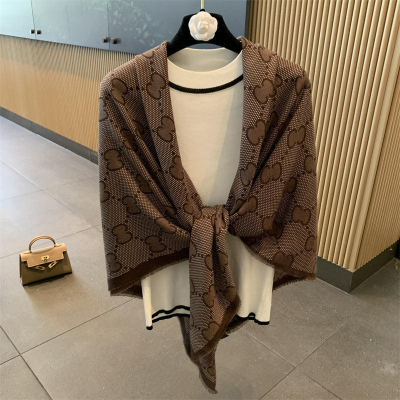 Sunscreen Large Kerchief Thin Silk Scarf Air-conditioned Room Outer Shawl