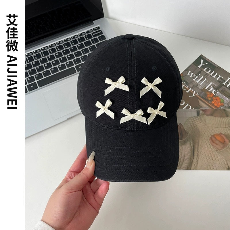 Bowknot Peaked Cap Female Sun Protection
