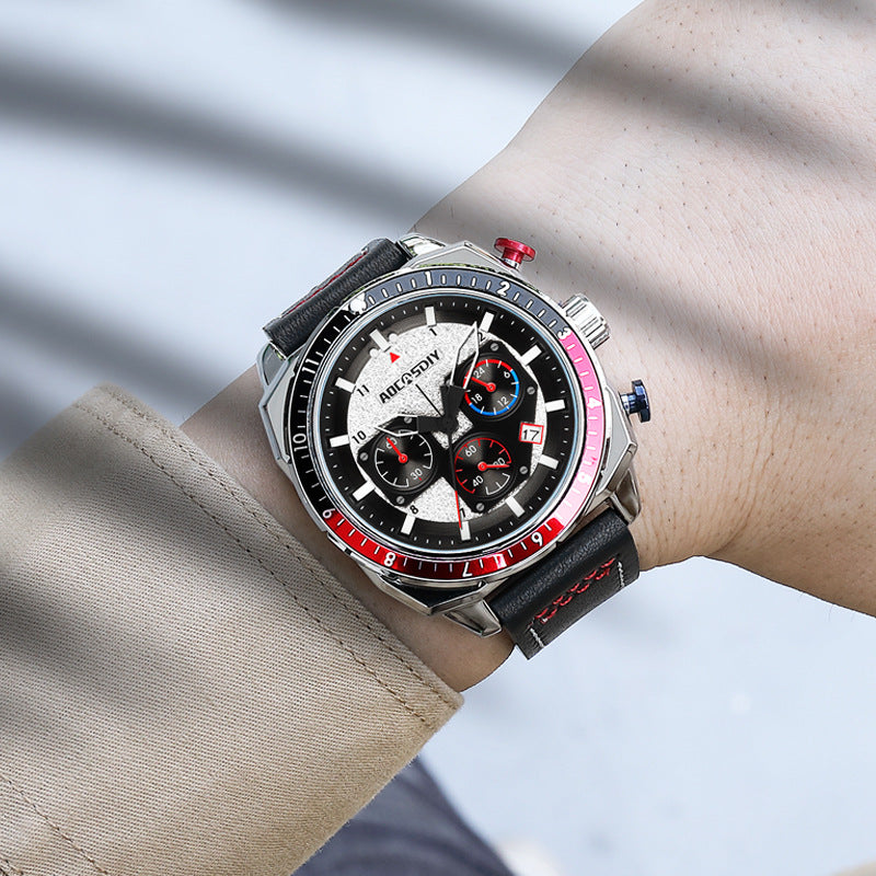 Sports And Leisure Multifunctional Luminous Waterproof Quartz Watch