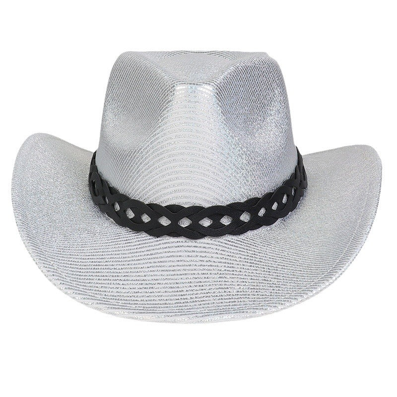 Pearlescent Cowboy Hat Ball Party Topper Performance Props Cap