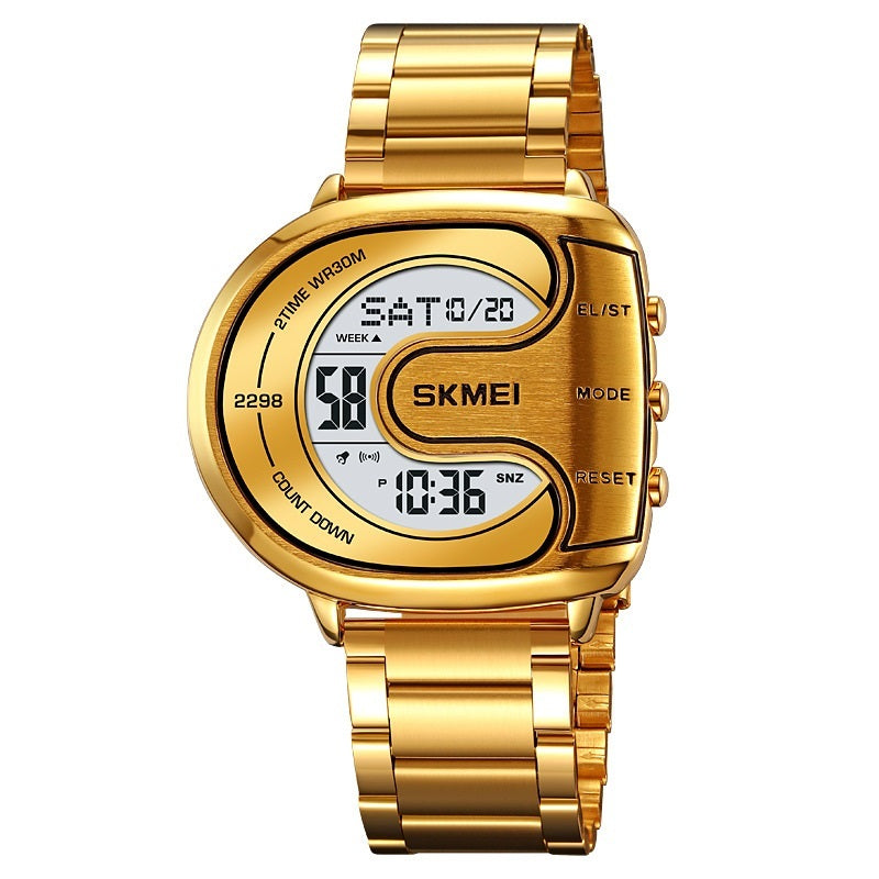 U-shaped Dial Creative Men's Multifunctional Waterproof Electronic Watch