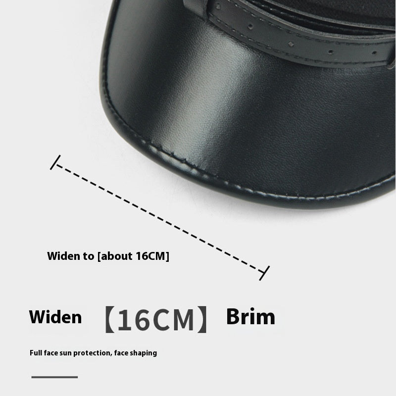 Woolen Flat Top American Retro Octagonal Hat Women