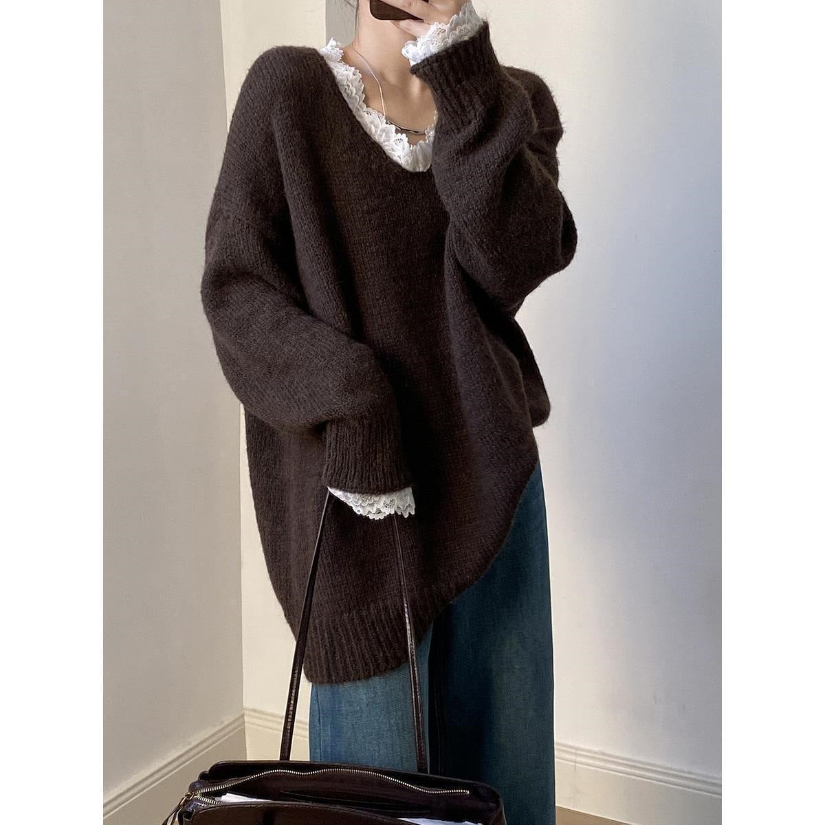 Loose And Stylish New Fashion Casual Knit Sweater