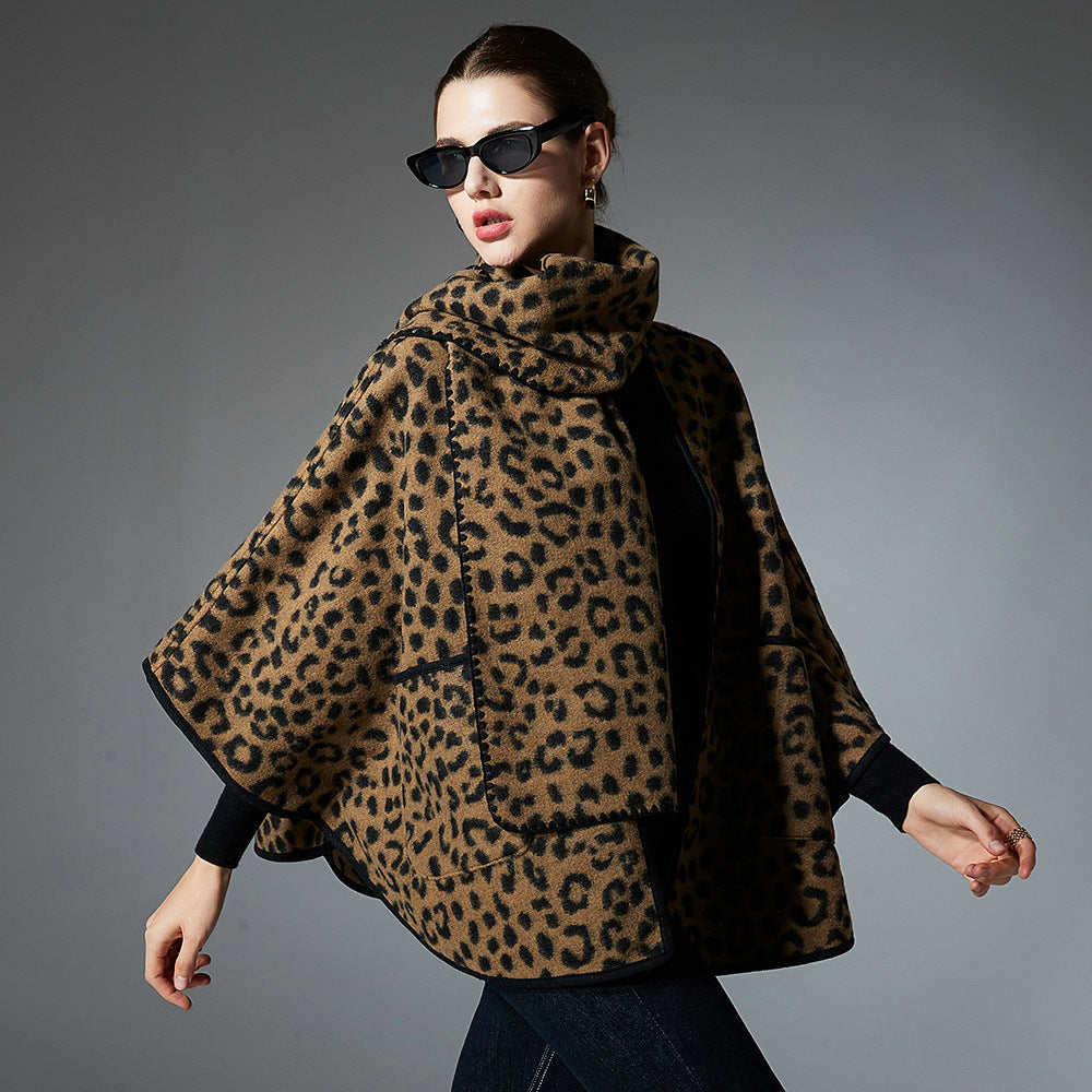 Scarf Leopard Print Dual-use Shawl