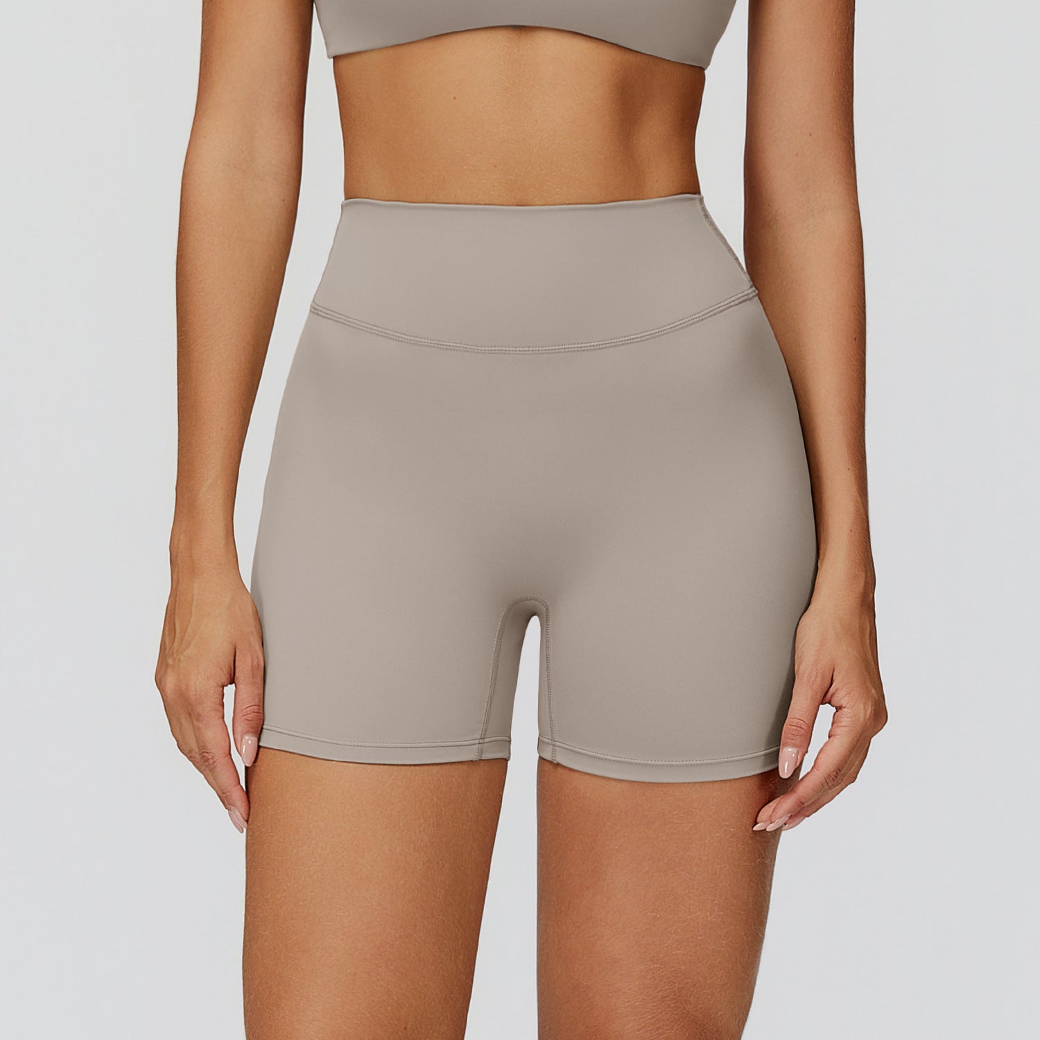 High-waist Quick-drying V-shaped Back Waist Sports Shorts Outdoor Running Fitness Clothes