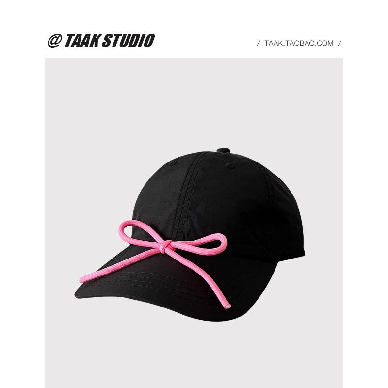 Bowknot Peaked Cap Female Sun Protection