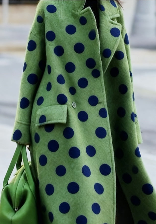 Women's New Long Sleeved Large Woolen Overcoat