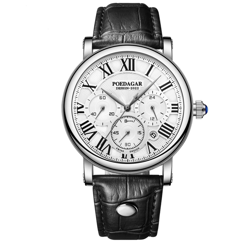 Multifunctional Men's Fashion Quartz Watch Ultra-thin Belt Style