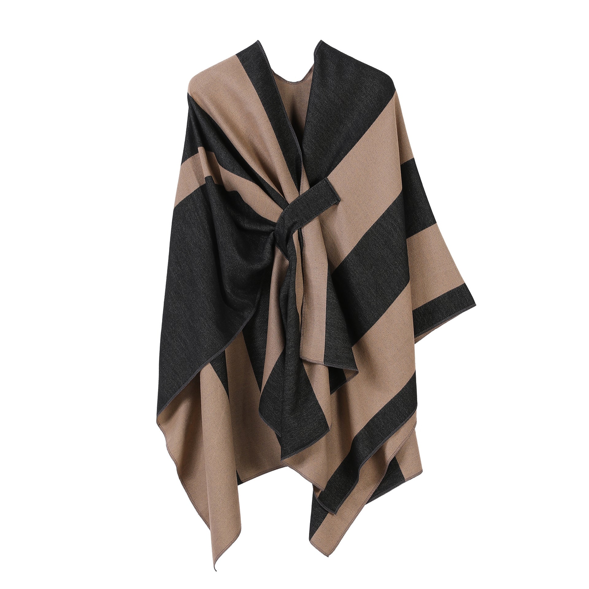 Shawl Plus Bar Split Double-sided All-match Trip Shoot Cloak