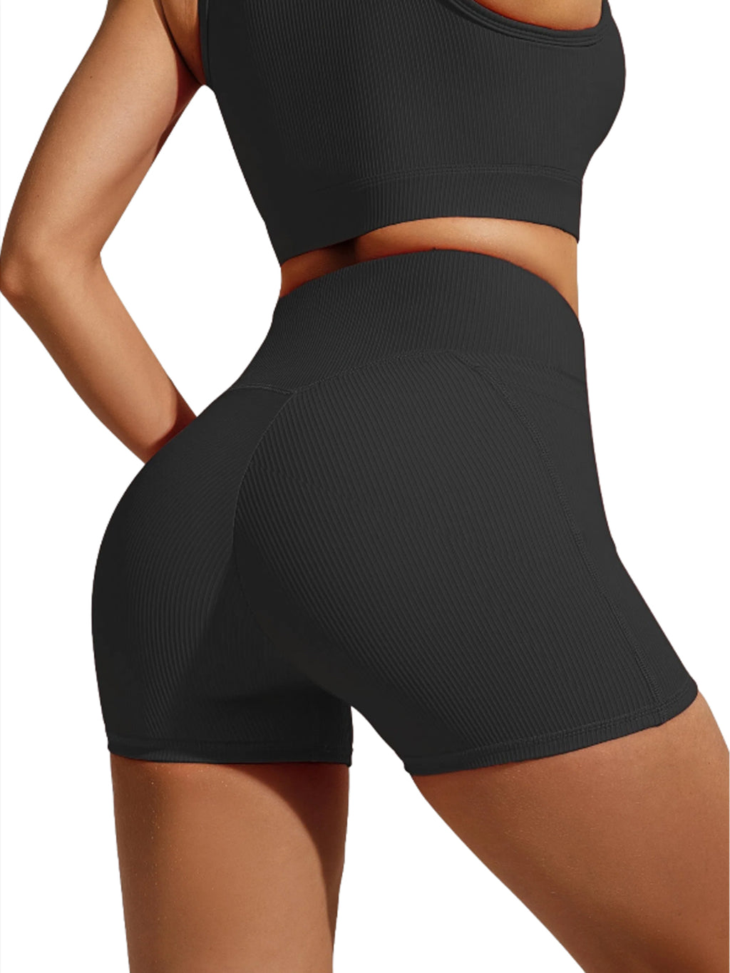 2-Pack Yoga Shorts For Women - High Waisted Workout Shorts, Breathable & Stretchy