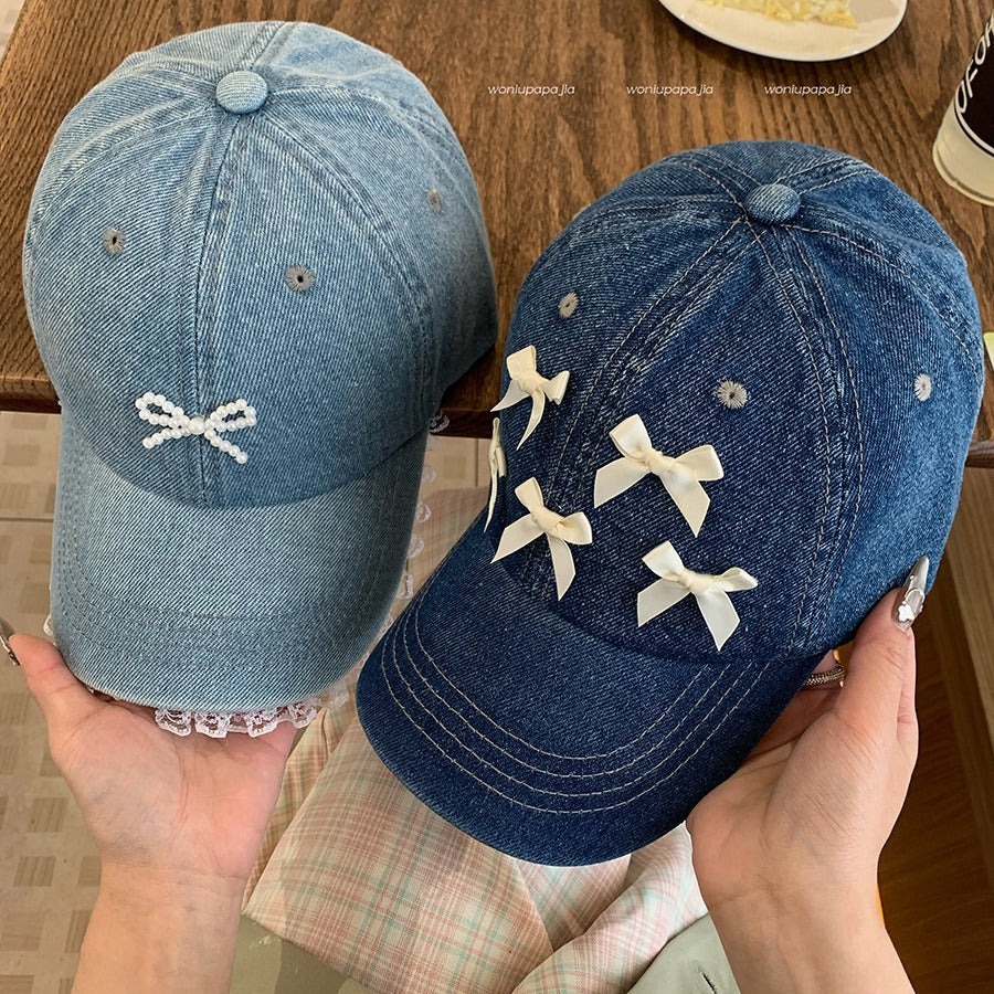 Bowknot Peaked Cap Female Sun Protection