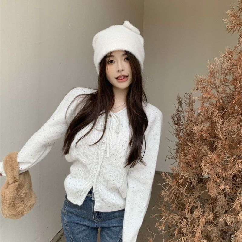 Winter Loose Knit Cardigan Top Women's New Thin